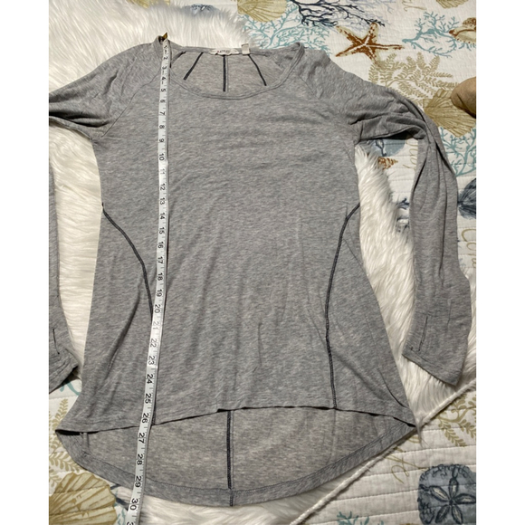 Athleta womens Long Sleeve tunic/Tee S Gray - Picture 4 of 9